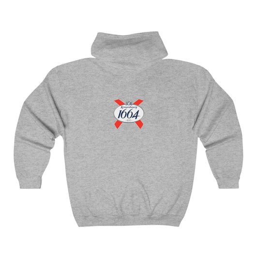 KRONENBOURG 1664 Adult Zip-Up Hoodie