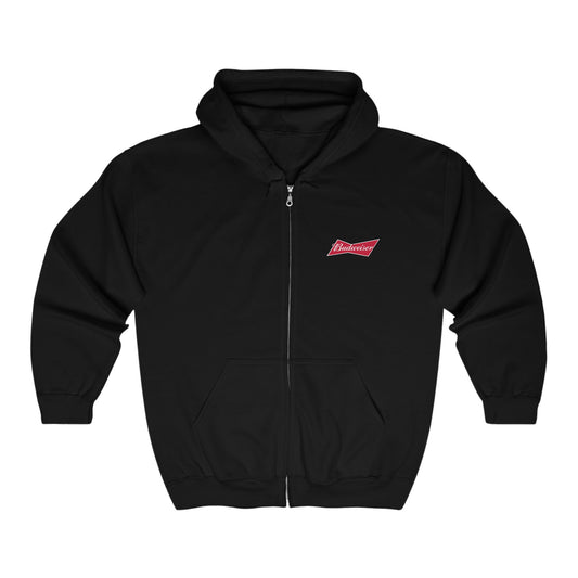 Budweiser Logo Adult Zip-Up Hoodie