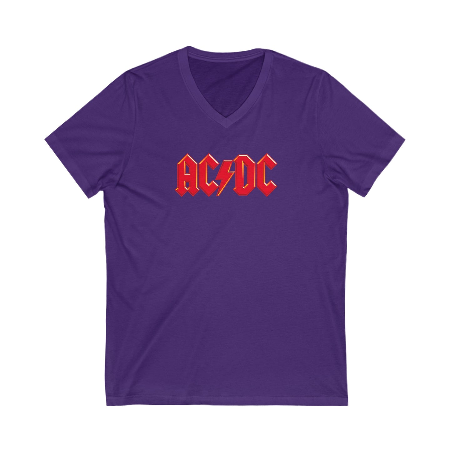 AC-DC Adult V-Neck T-Shirt