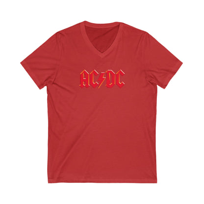 AC-DC Adult V-Neck T-Shirt