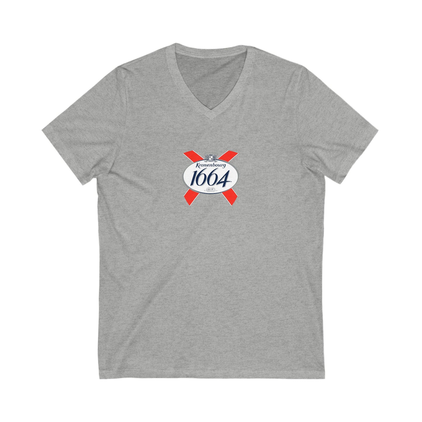 KRONENBOURG 1664 Adult V-Neck T-Shirt