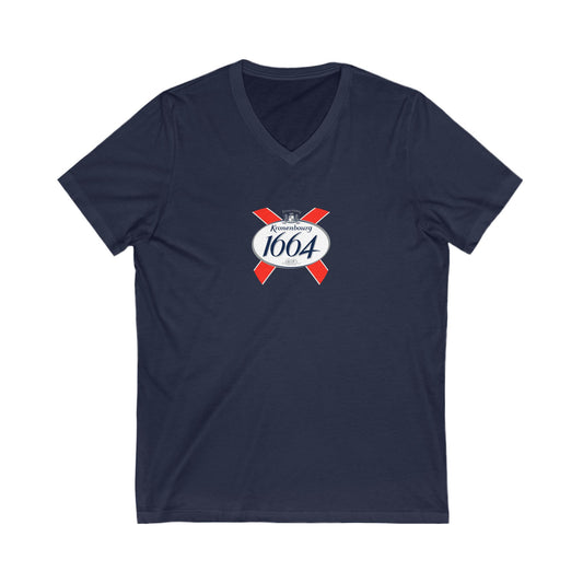 KRONENBOURG 1664 Adult V-Neck T-Shirt