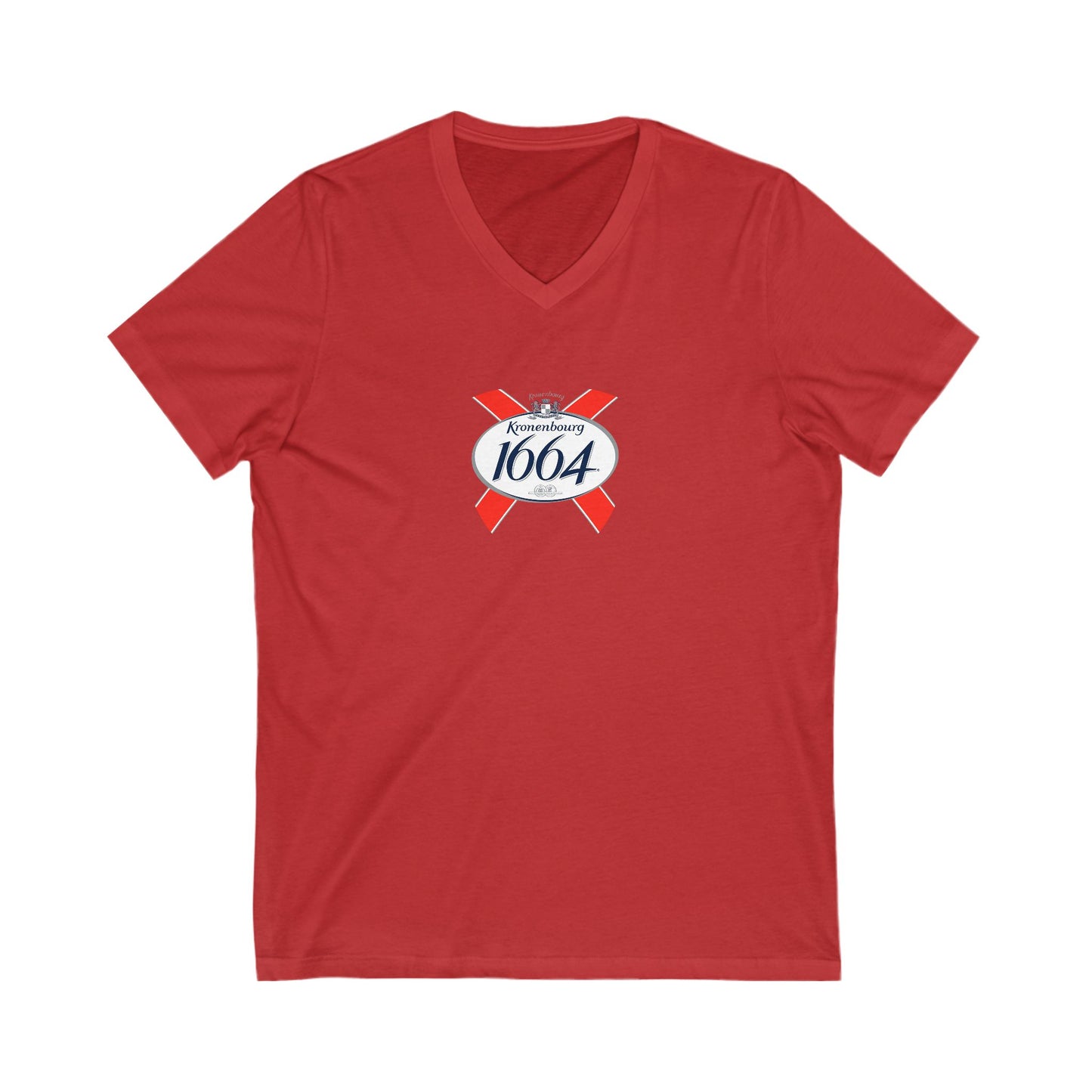 KRONENBOURG 1664 Adult V-Neck T-Shirt