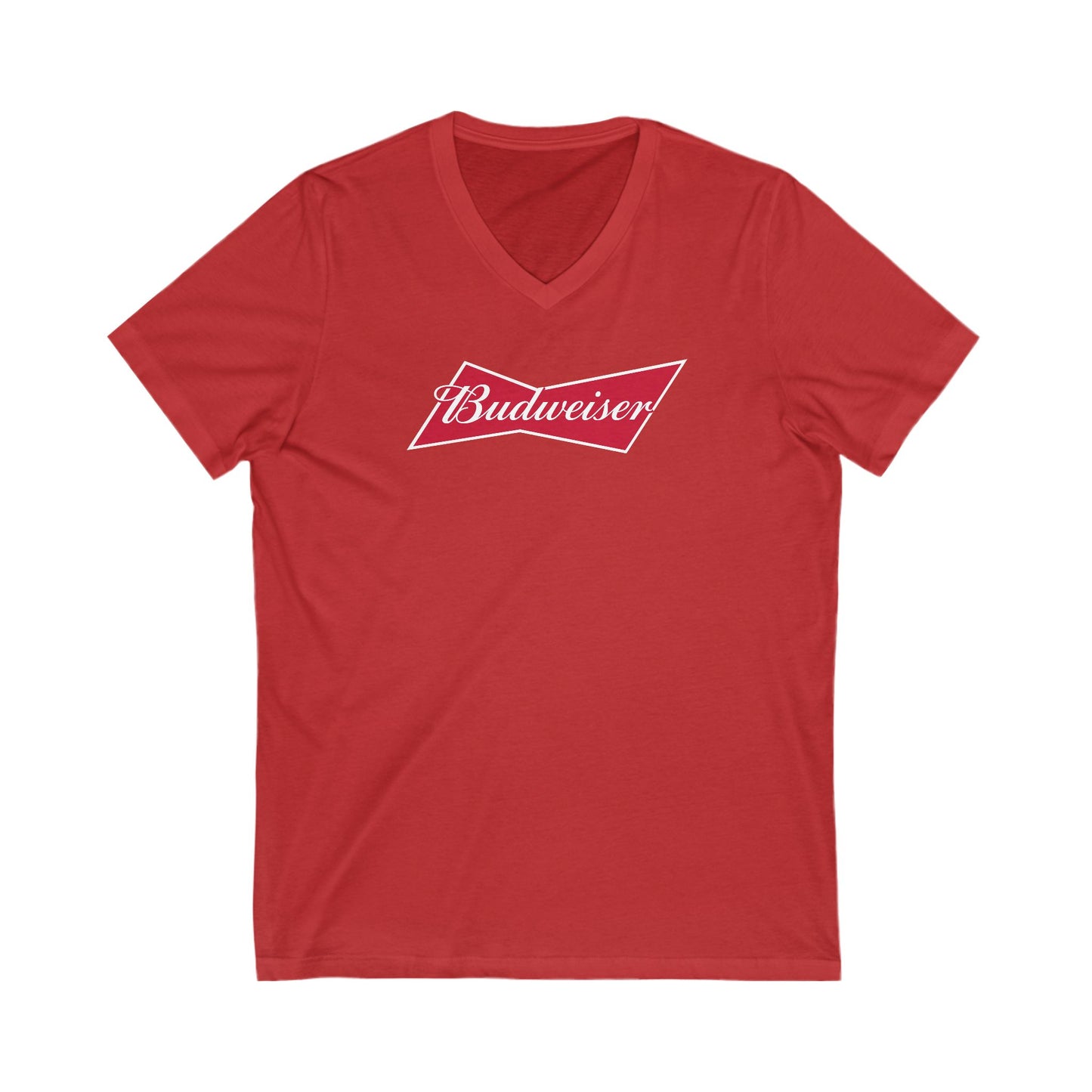 Budweiser Logo Adult V-Neck T-Shirt